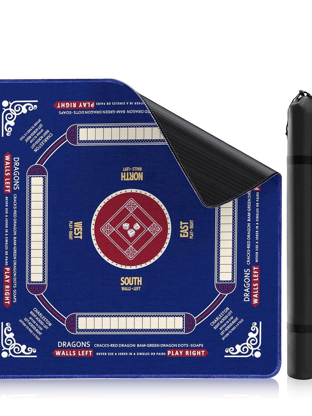 NIB Premium Mahjong Game Mat 33x33 Non Slip Noise Reduction Table Cover 2mm